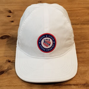 Nike Cross Country Hat White Featherlight Track & Field USA AAU Running One Size